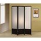 Saltoro Sherpi Three Panel Folding Screen with Translucent Inserts, Black-